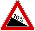 Steep hill downwards (formerly used )
