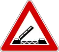 Opening or swing bridge ahead (formerly used )
