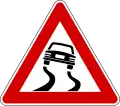 Slippery road (formerly used )
