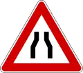 Road narrows (formerly used )