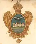 Coat of arms of the Ivangorod regiment, 1730.[38]