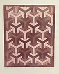 "Sechseck III" ("Hexagon III"), Aquatint–Etching on handmade paper, 1976