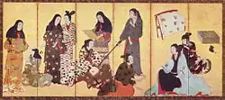 Women’s Amusements by Iwasa Matabei, from the Matsuura folding screen