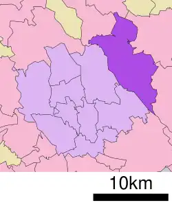 Location of Iwatsuki-ku in Saitama