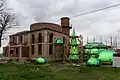 Before installation of the domes