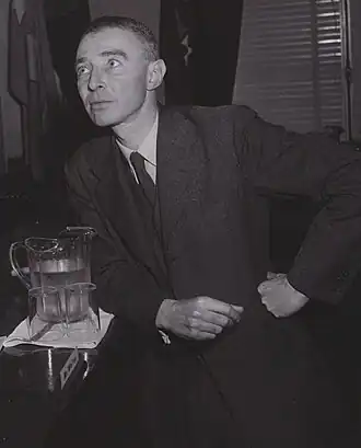 Oppenheimer seated