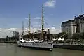 ARA Presidente Sarmiento: considered to be the last intact cruising training ship from the 1890s, moored at Puerto Madero in Buenos Aires.