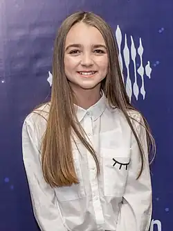 Angelina at the Junior Eurovision 2018