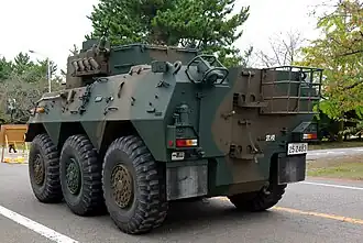 Left rear view of the Type 87