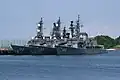 JS&nbsp;Hatsuyuki, JS&nbsp;Amagiri and Hamagiri at Yokosuka on 17 June 2007.