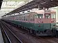 165 series EMU on a Tōkai express service in 1986