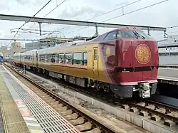 683 series Annei set at Nara Station on the first day of operation as Mahoroba, April 5, 2025