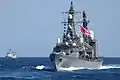 JS Hamagiri with BRP&nbsp;Jose Rizal behind, 8 March 2025.