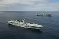 JS Hyūga sails with USS&nbsp;Boxer, 12 June 2013