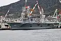 JS Ise at Kure Naval Base in November 2016.