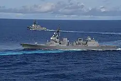 JS Terezuki and USS&nbsp;Shoup, 1 August 2025.