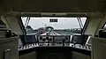The cab of an LRT Jabodebek LRV