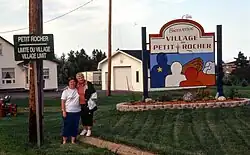 Petit-Rocher welcome sign
