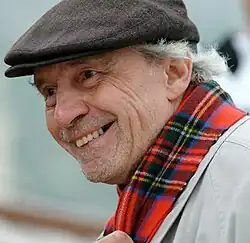 Jacques Rivette looking at the camera
