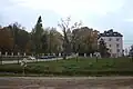 Trees behind the castle