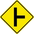 W24-2 3-leg intersection to the right