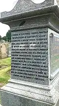 James Bowman Lindsay, Western Cemetery, Dundee, monument inscription