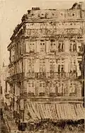 Boulevard Anspach (1888) drypoint, 13.9 × 9.2&nbsp;cm, Museum of Fine Arts, Ghent