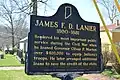 Historical marker on the grounds of the Lanier Mansion