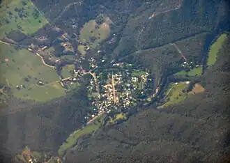 Aerial photo from west