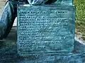 Inscription on the side of the monument