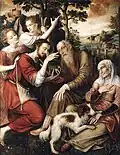 The healing of Tobit, Jan Matsys, 1550