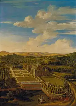 Wollaton Hall and grounds, painted c.1697 by Jan Siberechts