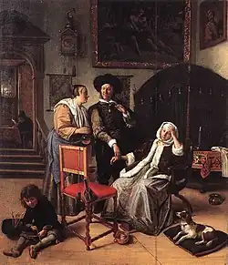 Version including a painting of the theater figure Peeckelharing, while the boy represents Cupid (Wellington Collection)