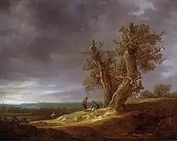 Landscape with Two Oaks (1641), oil on canvas, 88.5 x 110.5&nbsp;cm., Rijksmuseum