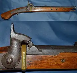 Japanese matchlock converted to caplock, the brass band is dated to Meiji 27 (明治二十七), i.e. 1894