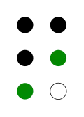 ⠟ (braille pattern dots-12345)