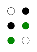 ⠞ (braille pattern dots-2345)