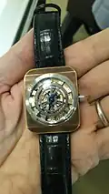 Wadokei Revision wristwatch that tells Japanese time and modern time by Masahiro Kikuno