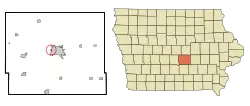 Location of Lambs Grove, Iowa