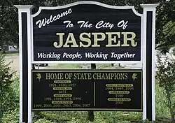 Welcome to Jasper sign