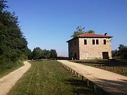 The former railway station of the Vasco-Navarro railway&nbsp;[es]