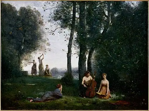 Le concert champêtre by Jean-Baptiste Camille Corot