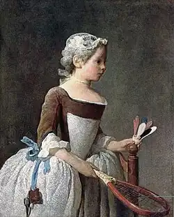 Girl with a Racquet by Jean Siméon Chardin