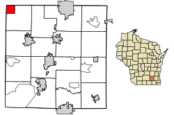 Location of Waterloo in Jefferson County, Wisconsin.