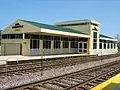 Metra platforms and station house