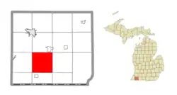 Location within Cass County