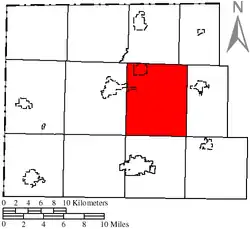 Location of Jefferson Township in Williams County