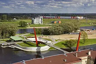 Pedestrian bridge over Driksa