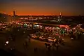 Jemaa el-Fnaa at night