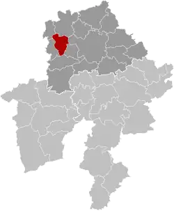 Location of Jemeppe-sur-Sambre in Namur Province